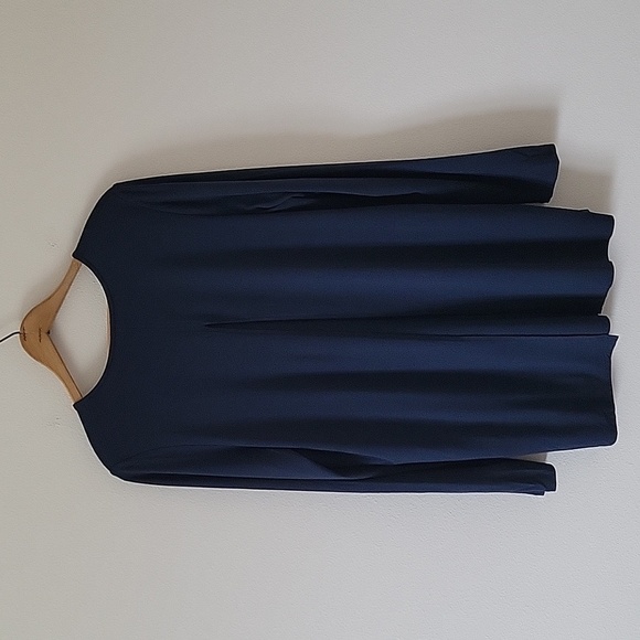 J. Jill Navy Blue Wearever Collection Open Front Cardigan Size Medium TALL - Picture 6 of 8